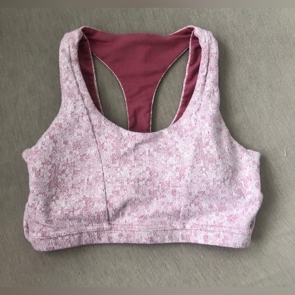 Gymshark Fleur Texture Sports bra brick marl - Picture 3 of 5